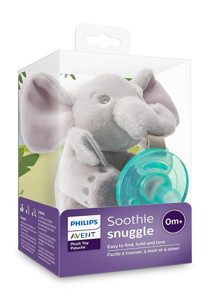 Suce pour bébé Philips Avent - Peluche éléphant  0 à 3 mois