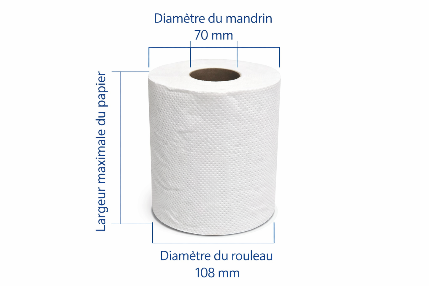 Papier de toilette hygiénique 30 rouleaux, 2 épaisseurs 380 feuilles