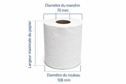 Papier de toilette hygiénique 30 rouleaux, 2 épaisseurs 380 feuilles