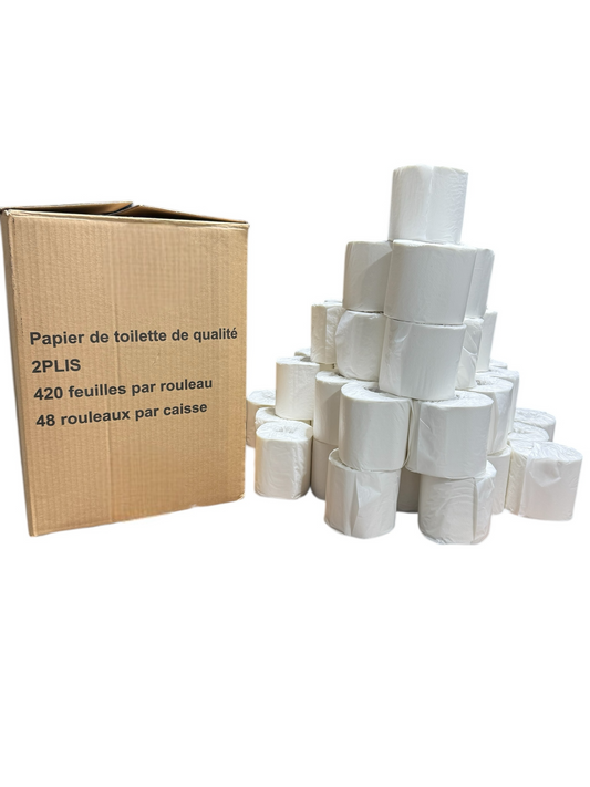SERVICE AUX PARTICULIERS: Boite de papier hygiénique à 2 épaisseur 48 rouleaux